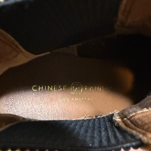 Chinese Landry Tan Faux Leather Ankle Boots Heeled Brand New - Picture 7 of 7